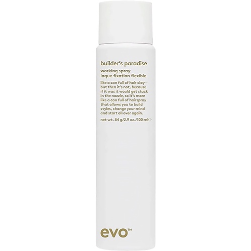 Лак для укладки волос EVO [мечта строителя] спрей-лак сильной фиксации builder's paradise working spray