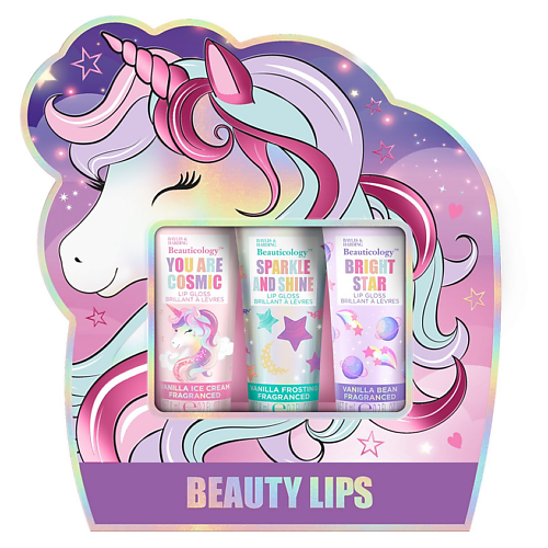 Набор средств для ухода за телом BAYLIS&HARDING BAYLIS & HARDING Набор блесков для губ Beauticology Cosmic Beauty Lip Trio
