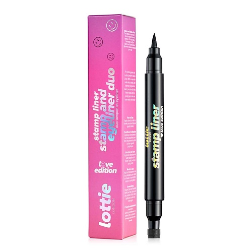 Подводка для глаз LOTTIE LONDON Двойная стойкая подводка для глаз Stamp Liner Duo Love Edition