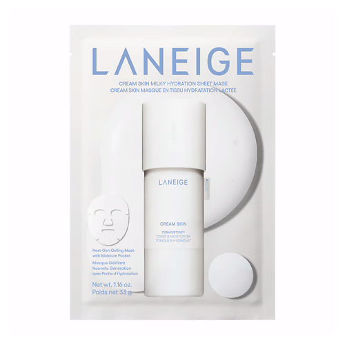 LANEIGE Тканевая маска для лица Cream Skin Milky Hydration Sheet Mask 33