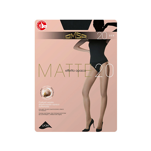 OMSA Колготки женские MATTE 20 den (Nero) р-р 4