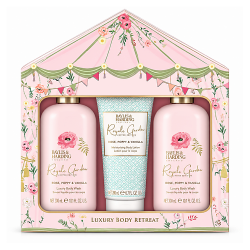 Набор средств для ухода за телом BAYLIS&HARDING BAYLIS & HARDING Подарочный набор для тела Royale Garden Rose, Poppy & Vanilla