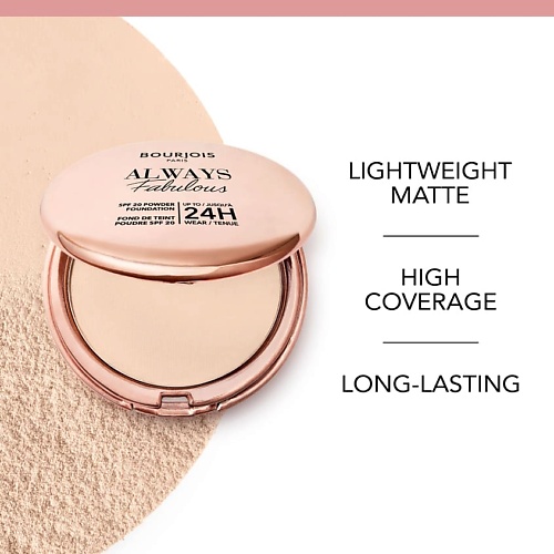 Тональное средство BOURJOIS Тональное средство BOURJOIS Тональное средство Always Fabulous Powder Foundation SPF20