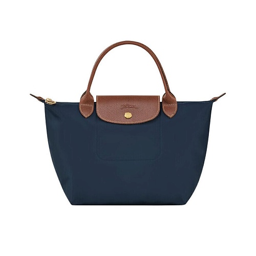 Сумка LONGCHAMP Сумка Canvas With Leather Trim Handbag Small Size Women's Marine Blue