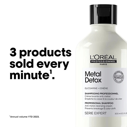 Шампунь для волос L'OREAL PROFESSIONNEL Шампунь для волос ANTI-METAL CLEANSING CREAM, SULFATE FREE, SERIE EXPERT