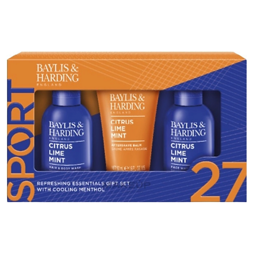 BAYLIS&HARDING BAYLIS & HARDING Подарочный набор для мужчин Citrus, Lime & Mint Refreshing Essentials Trio