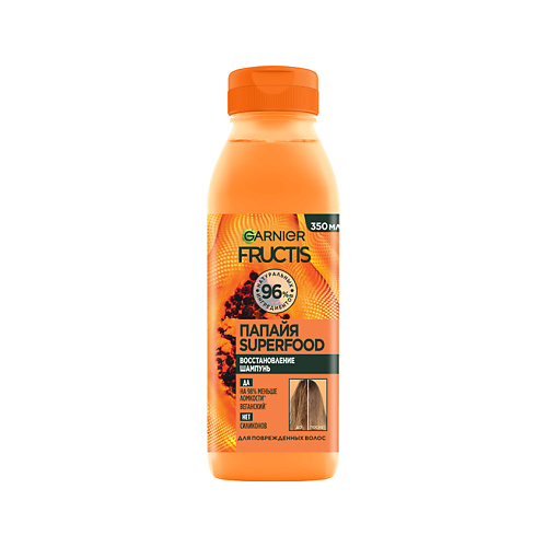 Шампунь для волос GARNIER Шампунь для волос FRUCTIS SUPERFOOD Папайя (восстановление)