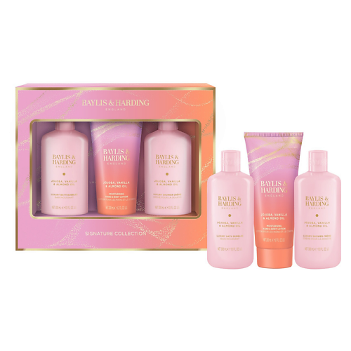 Набор средств для ухода за телом BAYLIS&HARDING BAYLIS & HARDING Подарочный набор для тела Jojoba, Vanilla & Almond Oil Bathing Essentials