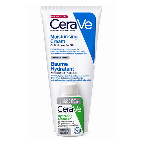 Набор средств для лица CERAVE Набор для очищения и увлажнения кожи лица и тела CeraVe