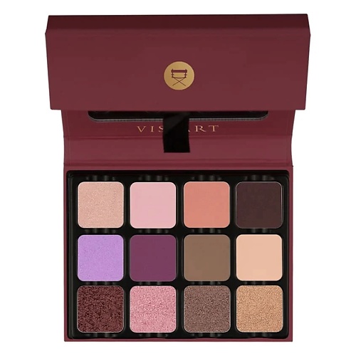 Тени для век VISEART Тени для век 12 Color Eyeshadow Palette Rose Edit