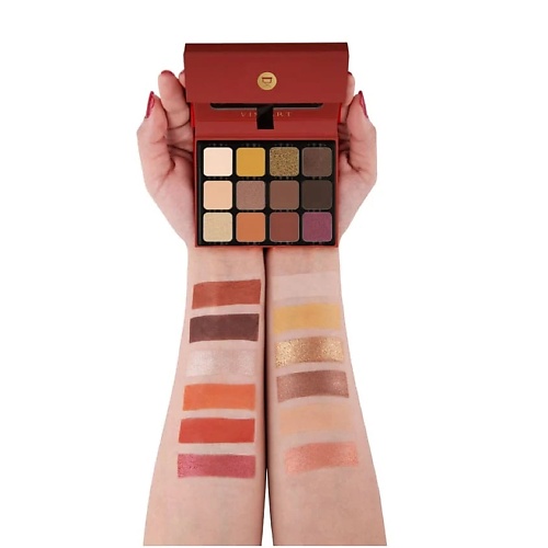 Тени для век VISEART Тени для век 12 Color Eyeshadow Palette Warm Edit