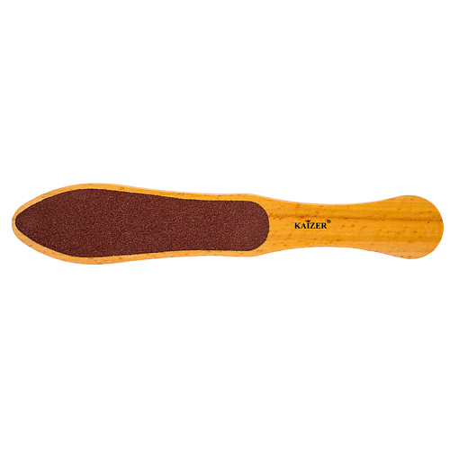 KAIZER Терка педикюрная, натуральный бук, профессиональная, 27 см, Р60/120
