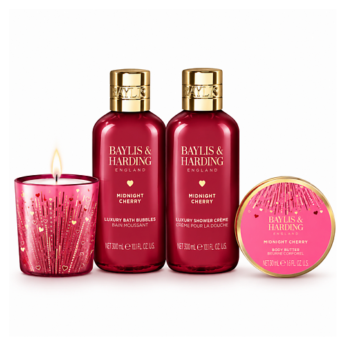 Набор средств для ухода за телом BAYLIS&HARDING BAYLIS & HARDING Подарочный набор Midnight Cherry Candlelit