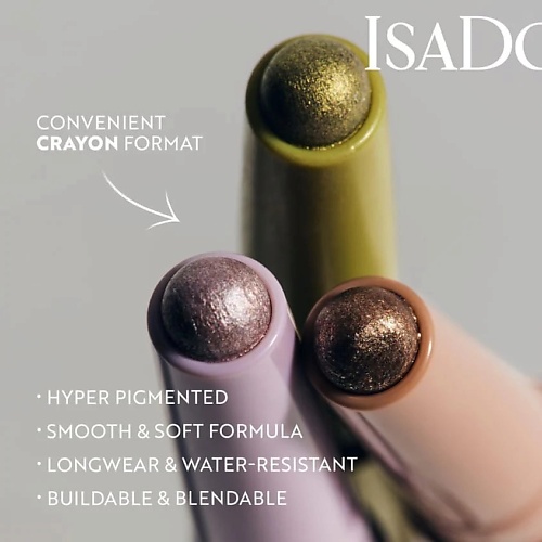 Тени для век ISADORA ISA DORA Тени для век ISADORA Тени для векISA DORA The Shimmer Eyeshadow Stick Longwear &
