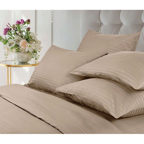 фото Verossa комплект постельного белья stripe 1.5-спальный bronze