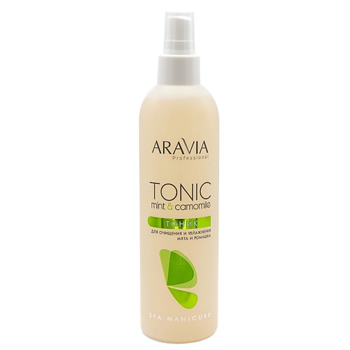 цена Тоник отшелушивающий ARAVIA PROFESSIONAL Тоник для очищения и увлажнения кожи Spa Manicure Tonic Mint & Camomile
