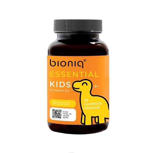 BIONIQ ESSENTIAL Витамин Д3 для детей со вкусом апельсина KIDS доппельгерц глицин витамины для детей с 3лет со вкусом апельсина таблетки жевательные 600 мг