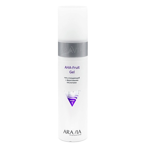 Гель для умывания ARAVIA PROFESSIONAL Гель очищающий с фруктовыми кислотами AHA - Fruit Gel aravia professional комплект тоник с фруктовыми кислотами aha glycolic tonic 2 шт х 250 мл aravia professional уход за лицом