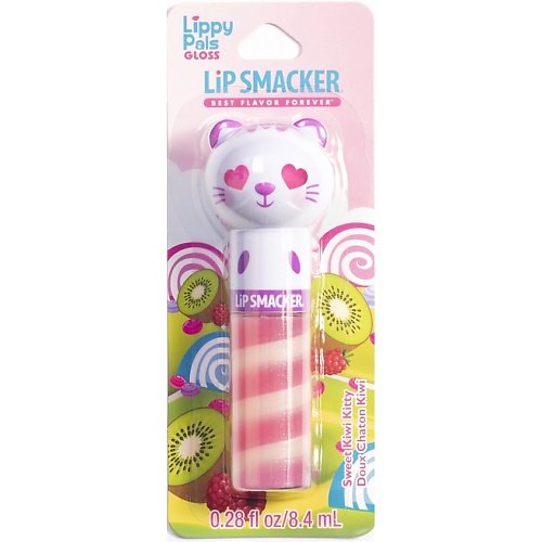 LIP SMACKER Блеск для губ Кошечка с ароматом киви аппликация перьями коты аристократы кошечка мари 14 8 21 см