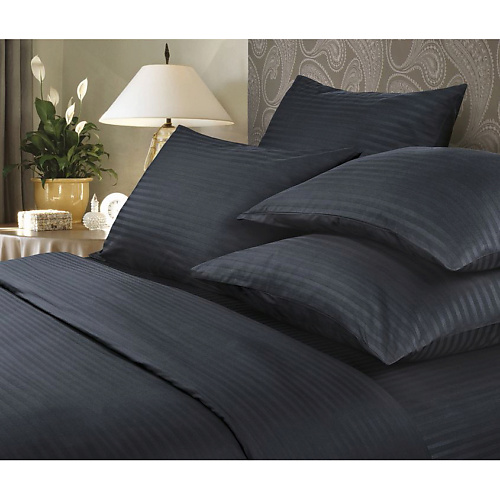 цена Комплект постельного белья VEROSSA Комплект постельного белья Stripe Евро Black