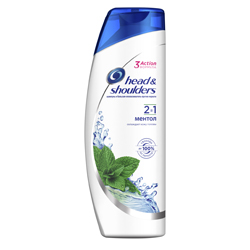 HEAD & SHOULDERS Шампунь 2в1 Ментол освежающий 400 мл