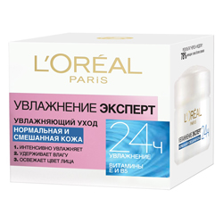 L`OREAL Увлажняющий уход Увлажнение Эксперт для нормальной и смешанной кожи 50 мл