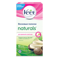 VEET Восковые полоски Naturals с маслом ши 10 шт.