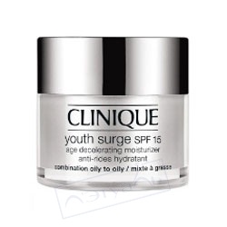 CLINIQUE Увлажняющий крем для лица, сохраняющий молодость кожи Youth Surge SPF 15 Age Decelerating Moisturizer для жирной кожи