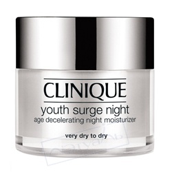 CLINIQUE Ночной крем, замедляющий появление признаков старения Youth Surge Night Age Decelerating Moisturizer для сухой кожи