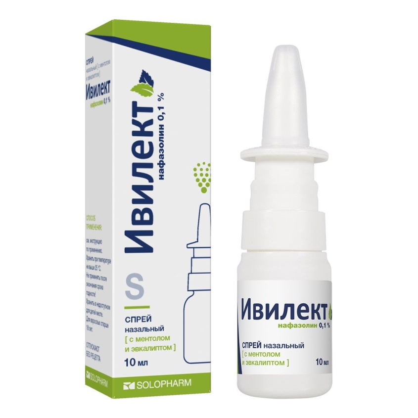 Ивилект спрей наз. с ментолом и эвкалиптом 0,1% 10мл N1 купить по ...