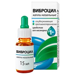 Виброцил®, фл.-кап. темн. стекл. 15 мл - пач. картон.