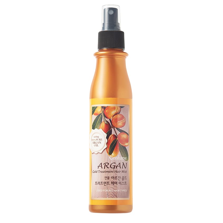 фото Несмываемый спрей-кондиционер для волос argan gold treatment hair mist confume