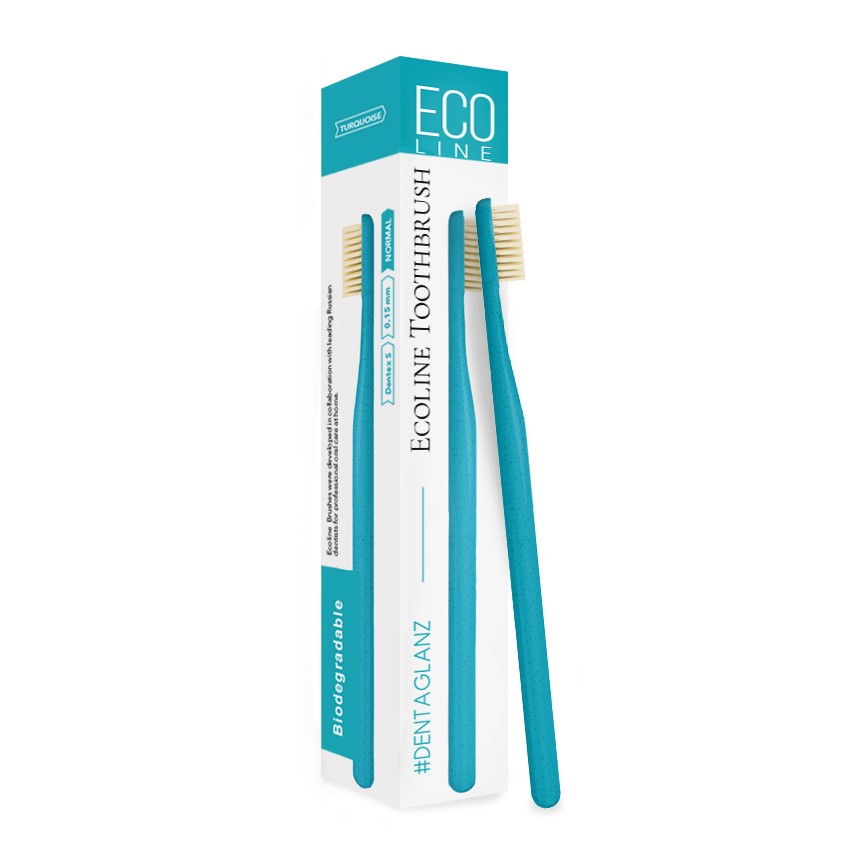 

#DENTAGLANZ Зубная щетка Ecoline TURQUOISE