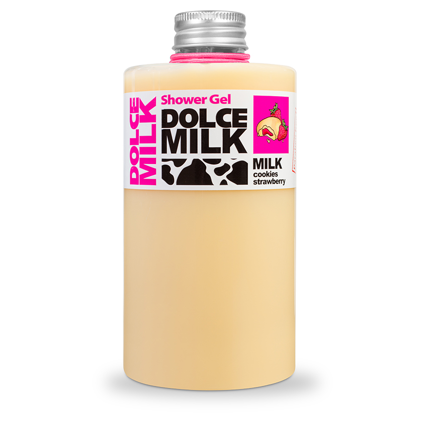 DOLCE MILK Гель для душа Молоко и сливочное печенье с клубничной начинкой