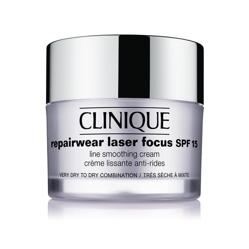 

CLINIQUE Дневной разглаживающий крем с SPF 15 Repairwear Laser Focus для сухой и комбинированной кожи, склонной к сухости