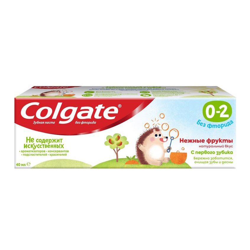 

COLGATE Детская зубная паста без фторида 0-2 Нежные фрукты