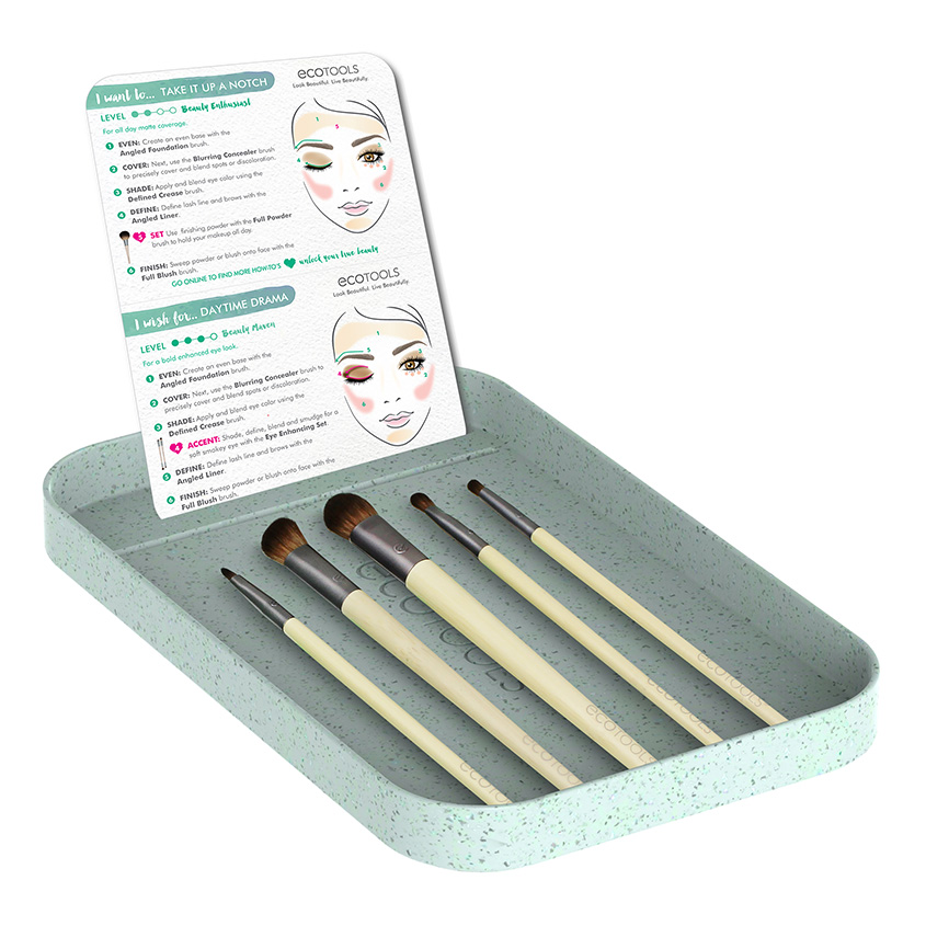 

ECOTOOLS Набор кистей для макияжа глаз EcoTools The Daily Defined Eye Kit