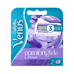 GILLETTE Cменные кассеты для бритья (cо встроенными подушечками с гелем) Venus Comfortglide Breeze 4 шт.