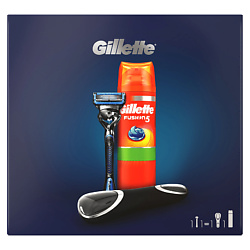 GILLETTE GILLETTE Подарочный набор Gillette Fusion5 ProShield Chill Станок для бритья + Сменная кассета 1 шт. + Гель для бритья 200 мл