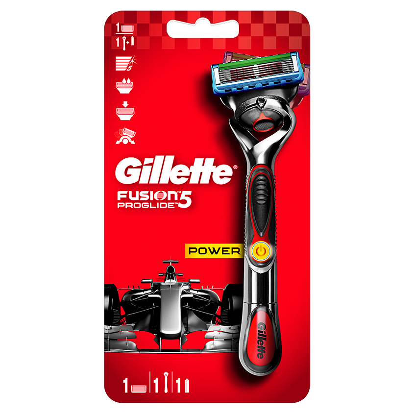 GILLETTE Бритва с 1 сменной кассетой (с элементом питания) FUSION ProGlide Power