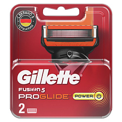GILLETTE Сменные кассеты Fusion ProGlide Power 2 шт.