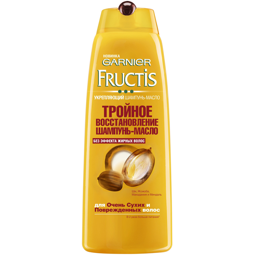 

GARNIER Шампунь-масло Fructis "Тройное Восстановление" для очень сухих и поврежденных волос