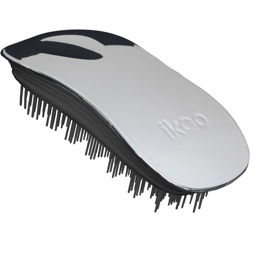 

IKOO Щетка для волос HOME METALLIC Устричный металлик, черные зубчики
