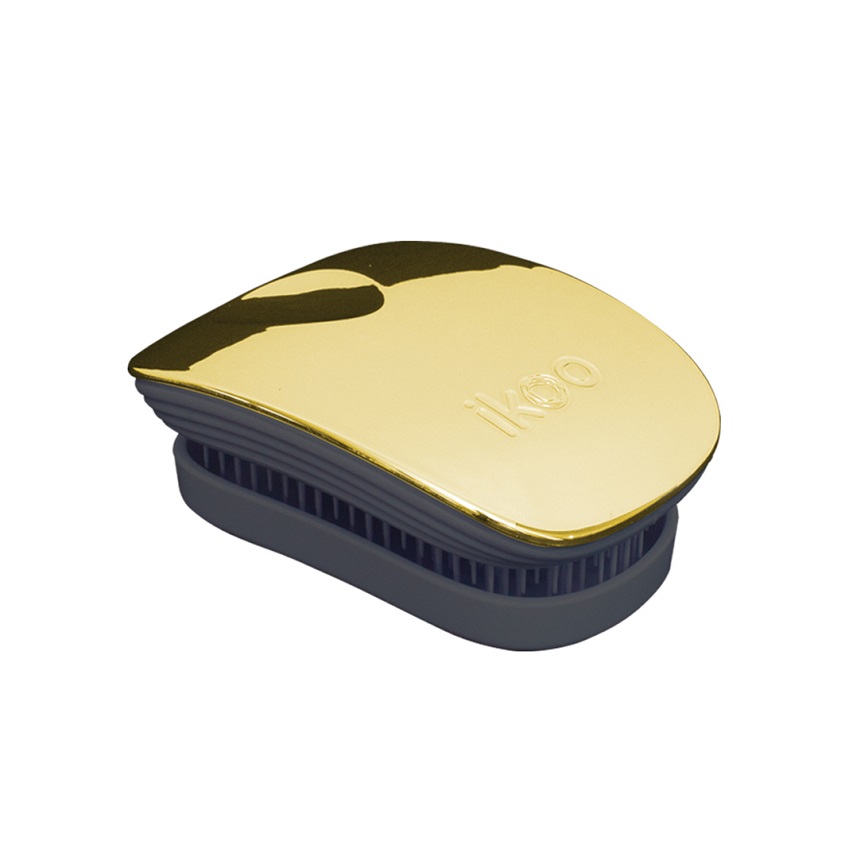 

IKOO Щетка для волос POCKET METALLIC Солнечный металлик, черные зубчики