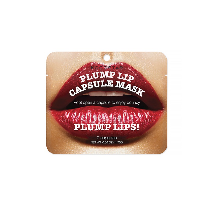 фото Kocostar капсульная сыворотка для увеличения объема губ plump lip capsule mask pouch.