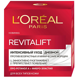 L`OREAL Дневной антивозрастной крем "Ревиталифт" для лица, против морщин 50 мл