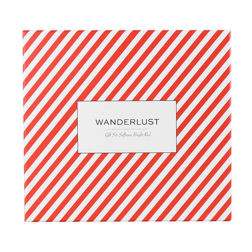 

WANDERLUST Подарочный набор Saffiano Bright Red. Комплект: кошелек + бирка на багаж.