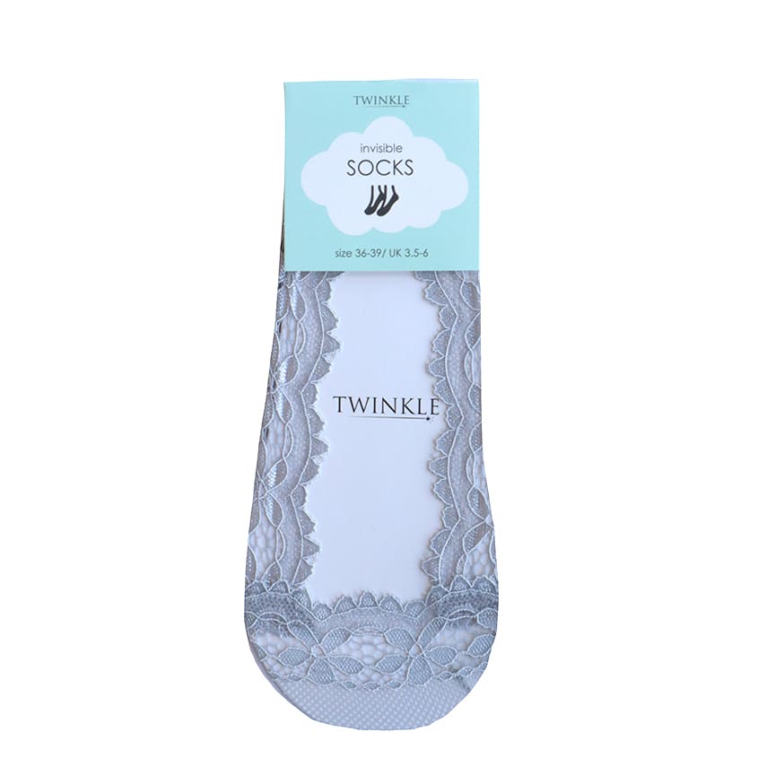 

TWINKLE Кружевные следки TWINKLE, цвет: серый, форма 6