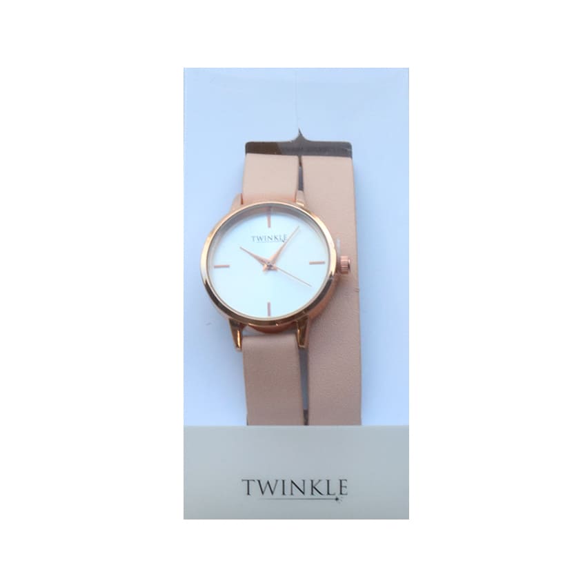 

TWINKLE Наручные часы с японским механизмом, модель: "Pink Double Belt" марки TWINKLE