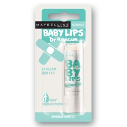 MAYBELLINE      MAYBELLINE Бальзам для губ Baby Lips Доктор Рескью Нежный Ментол